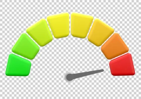 Arrow point scale speed high status red speedometer icon performance Stock Illustration