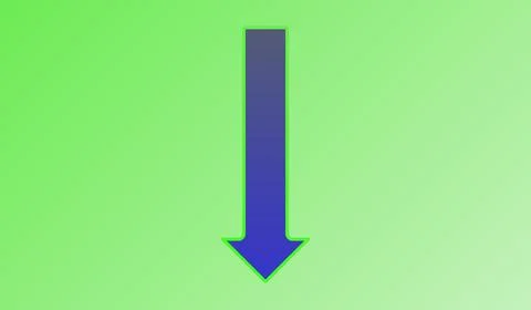 Arrow pointer on abstract gradient background, banner wit arrow Stockillustratie