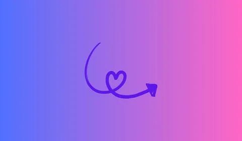 Arrow pointer on abstract gradient background, banner wit arrow Illustrazione stock