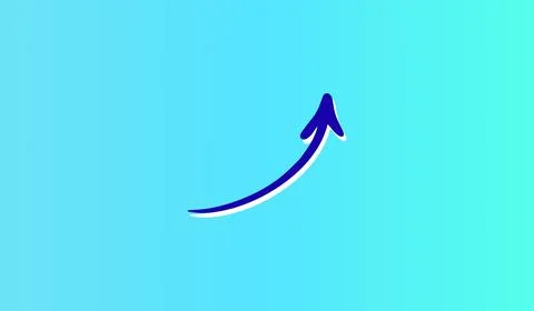 Arrow pointer on abstract gradient background, banner wit arrow Stockillustratie