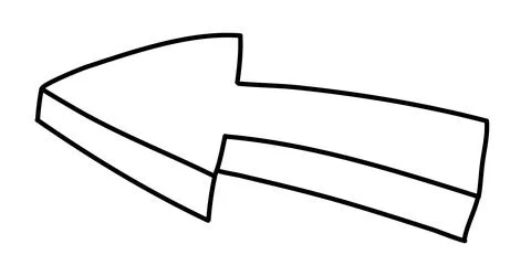 Arrow pointer black web icon flat on white background vector template Stock Illustration