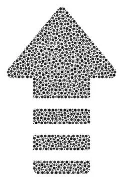 Arrow Pointer Collage of Small Circles Stock Illustration