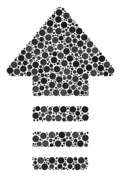 Arrow Pointer Composition of Filled Circles 스톡 일러스트