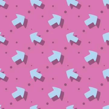 Arrow Pointer Cute Symbol Flat Seamless Pattern Stock Illustration