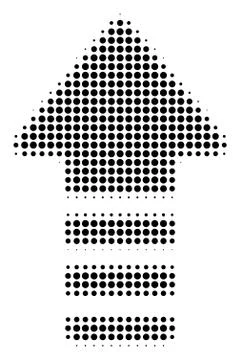 Arrow Pointer Halftone Icon Stock Illustration