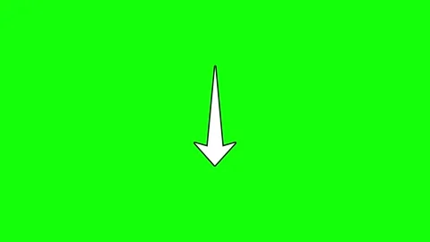 Arrow pointer icon animation on green screen, arrow bouncing loop animation Video stock 297655882