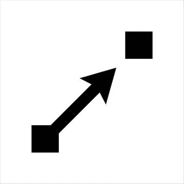 Arrow pointer icon black isolated object Stock Illustration