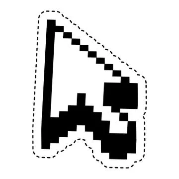 Arrow pointer isolated icon Illustrazione stock