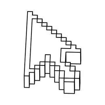 Arrow pointer isolated icon Illustrazione stock