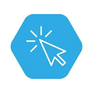 Arrow pointer isolated icon Illustrazione stock