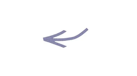 Arrow for pointer is isolated on white background, modern curved arrow. Stock Illustration