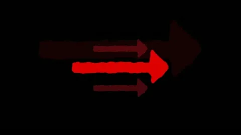 Arrow pointer, leading pointers direction, animated background HD 1080p Stock Footage 12432969