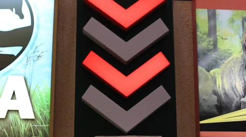 Arrow pointer lights Stock Footage 35603605