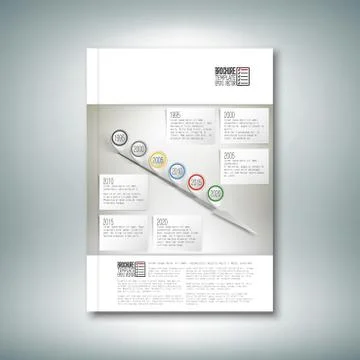 Arrow with pointer marks. Brochure, flyer or report for business, template Stock Illustration