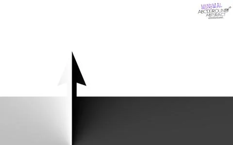 Arrow, pointer minimal contrast white or black background. Stock Illustration