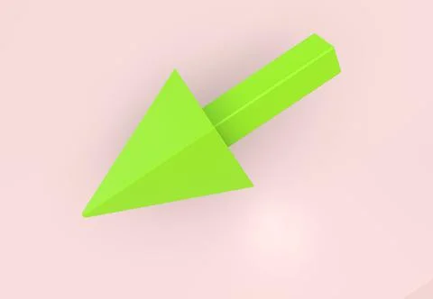 Arrow pointer, mouse cursor. Computer interface. 3d render icon. Cartoon mini Stock Illustration