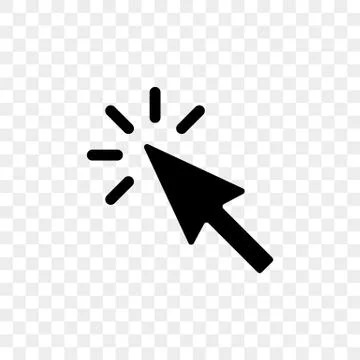 Arrow pointer or click button vector icon Illustrazione stock