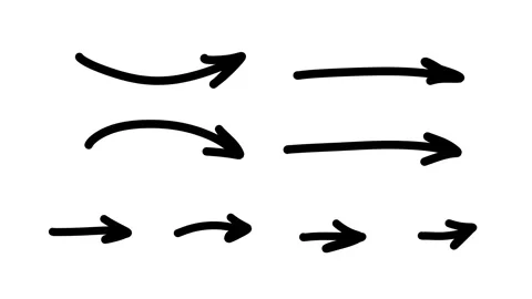 Arrow pointer for presentation Stockbeeldmateriaal 279925144