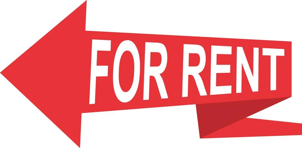 Arrow pointer for rent, arrow ribbon for rent Illustrazione stock