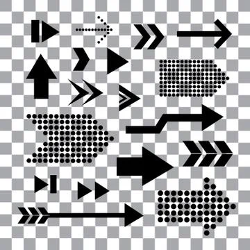 Arrow pointer symbol  set Stock Illustration