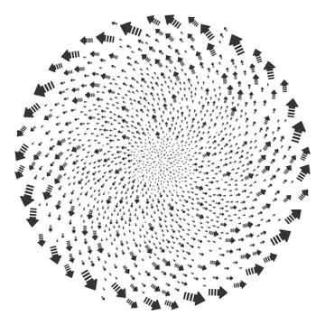 Arrow Pointer Twirl Circle 스톡 일러스트