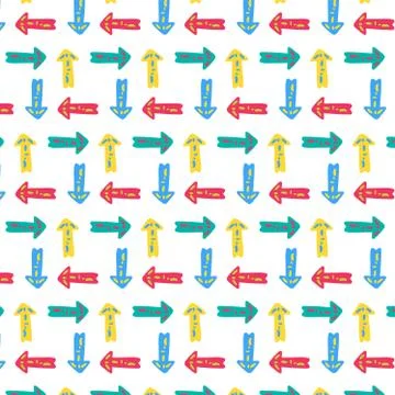 Arrow, pointer vector seamless pattern イラスト素材