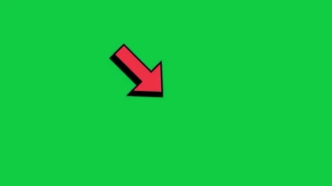 Arrow Pointing Animation Green Screen Background Video stock 303383638