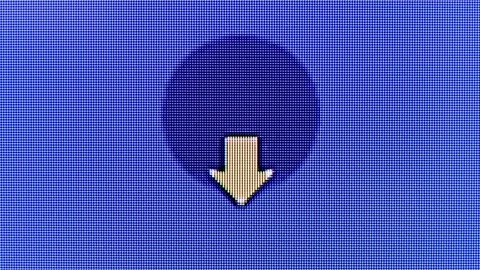 Arrow pointing down on computer screen Stock Footage 164181146