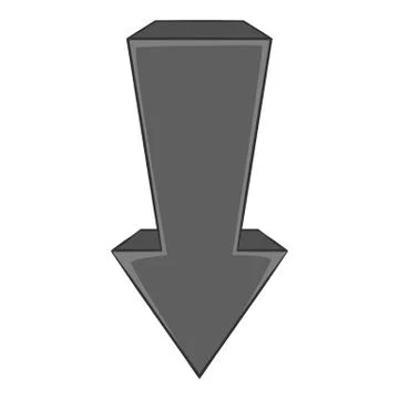 Arrow is pointing down icon, monochrome style 스톡 일러스트