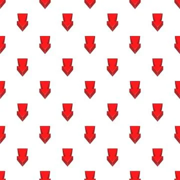 Arrow is pointing down pattern, cartoon style Illustrazione stock