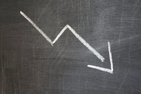 Arrow pointing downwards Stock Photos