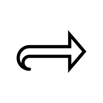 Arrow Pointing Forward Icon Stock Illustration