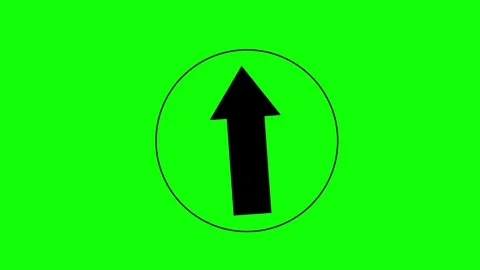 Up arrow pointing graphic animation Stock Footage 296291336