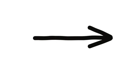 Arrow pointing graphic line hand drawn doodle animated on white background Stock Footage 294719028