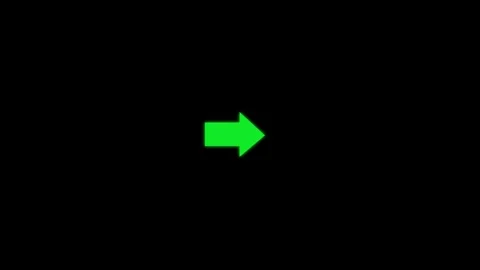 Arrow pointing icon animation. Right arrow animation bright arrow icon Stock Footage 312720627