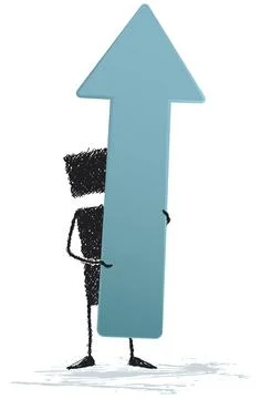 Arrow pointing up Stock Illustration