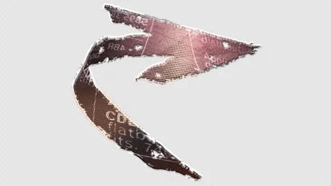 Arrow pointing- Isolated Paper-cut Element Video stock 305750034
