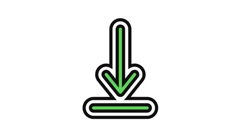 Arrow pointing loading process color icon animation Stock Footage 326104933
