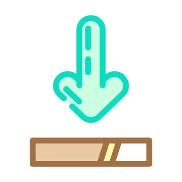 Arrow pointing loading process color icon vector illustration Illustrazione stock