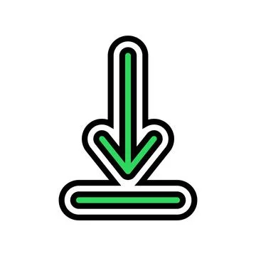 Arrow pointing loading process color icon vector illustration 스톡 일러스트