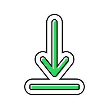 Arrow pointing loading process color icon vector illustration Illustrazione stock