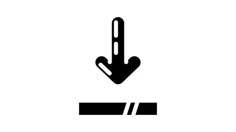 Arrow pointing loading process glyph icon animation Stock Footage 326742564