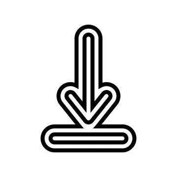 Arrow pointing loading process line icon vector illustration Ilustración de archivo