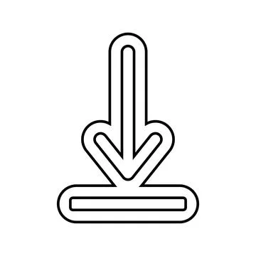 Arrow pointing loading process line icon vector illustration 스톡 일러스트