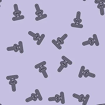 Arrow pointing loading process line seamless pattern Stock Illustration