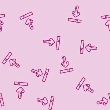 Arrow pointing loading process line vector seamless pattern Stock Illustration