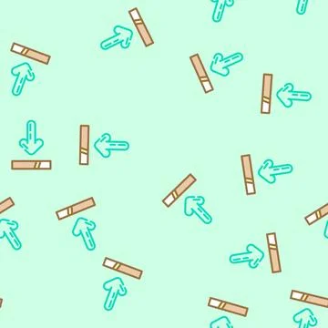 Arrow pointing loading process vector seamless pattern Stock Illustration