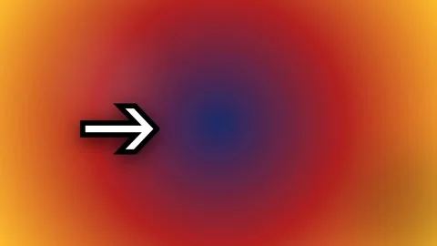 Arrow pointing right against a vibrant multicolored gradient 스톡 동영상 345098914