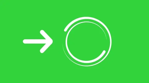 Arrow pointing right on circle isolated on white background. Stock Footage 340022726