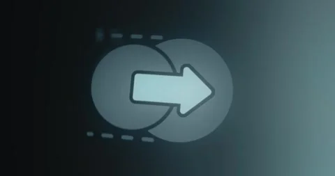 Arrow pointing to the right icon Video stock 314854248